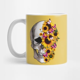 Sage Tribe Skull With sunflowers Mug